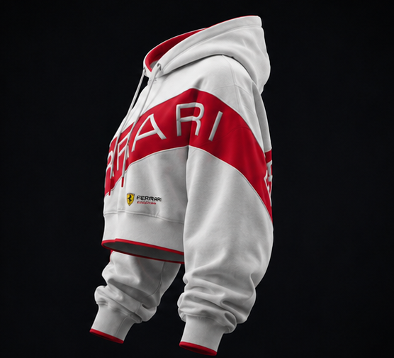 Ferrari Heritage Cropped Hoodie - obrazek 3